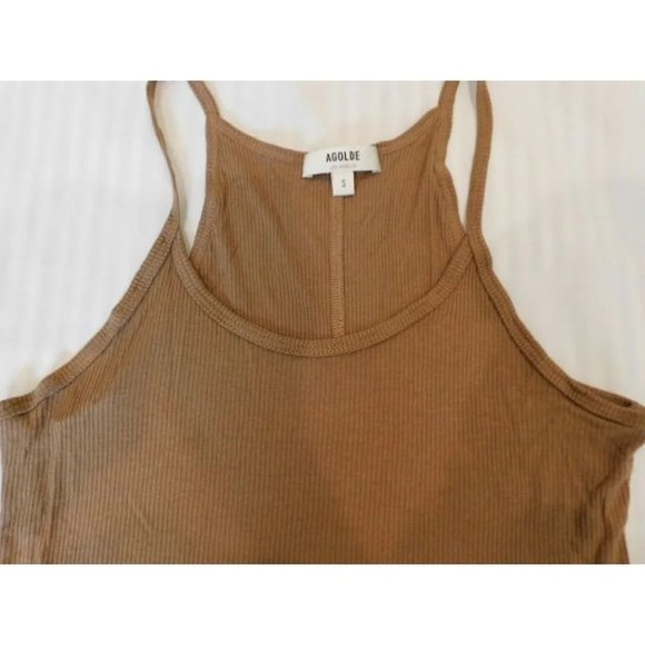 Agolde Scoop Neck Tank top size SMALL Brown - Picture 4 of 4